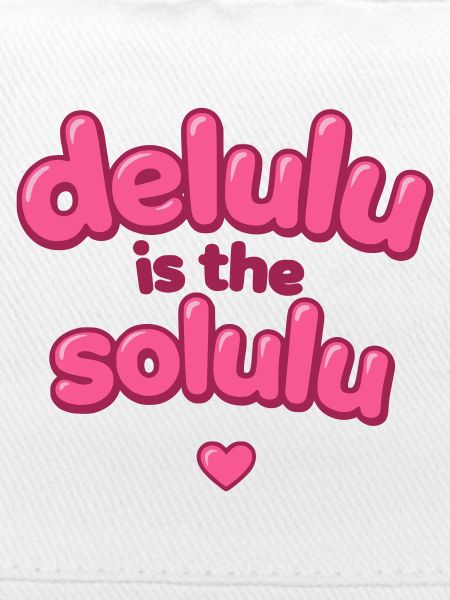 Delulu Pink Bubble Text