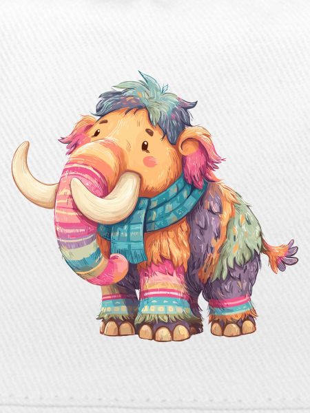 Buntmammut mit Schal