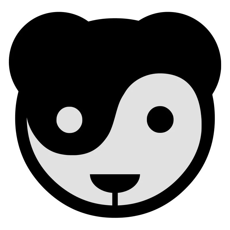 yin yang panda teddy