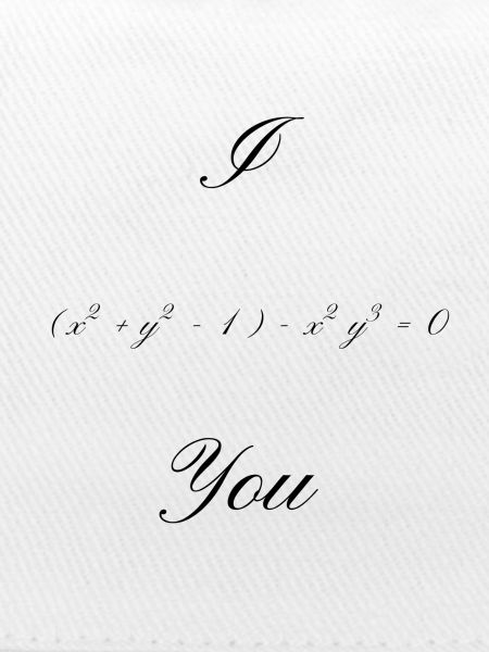 Mathematische Formel mit Herzmotiv