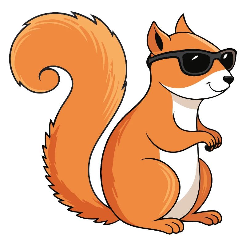 Écureuil chic lunettes de soleil
