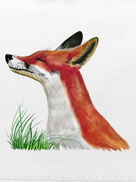 Fuchs schnuppert im Gras