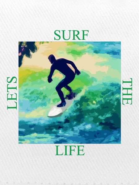 Surfer auf Farbwellen
