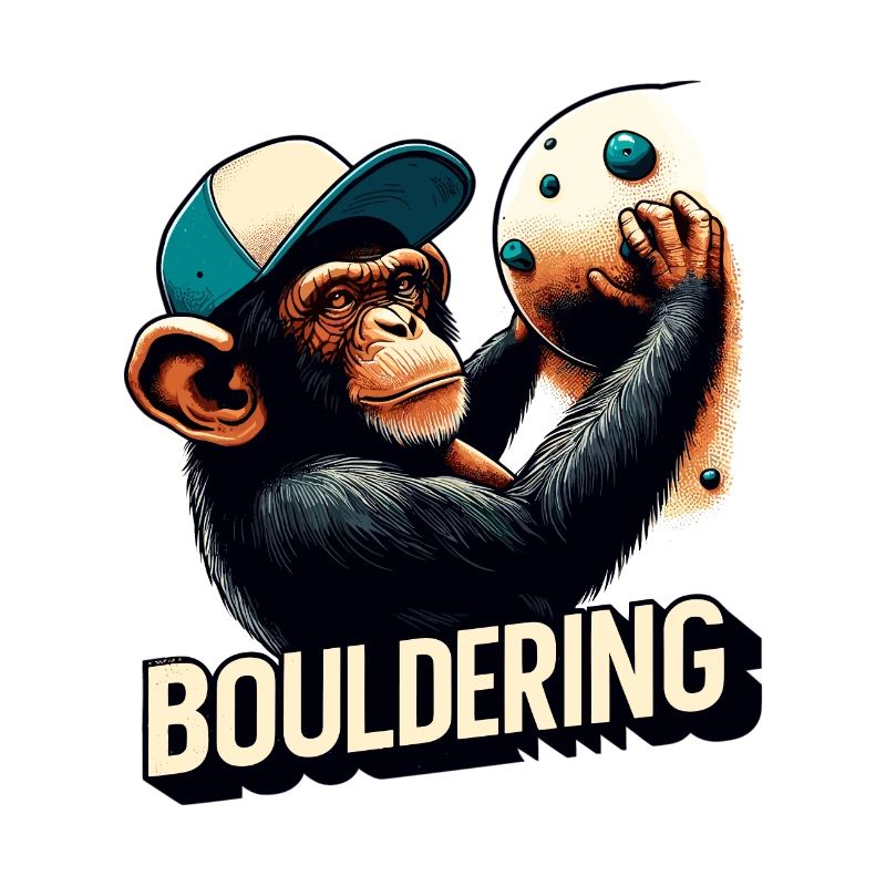 Bouldern Schimpanse Klettern Geschenk