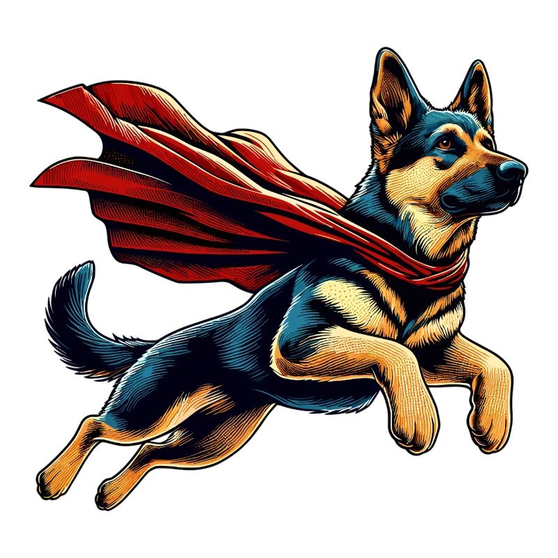 Super Hund Deutscher Schäferhund Cape Geschenk