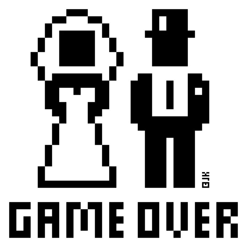 Game Over (Hochzeit JGA Brautpaar Pixel / Bold B)