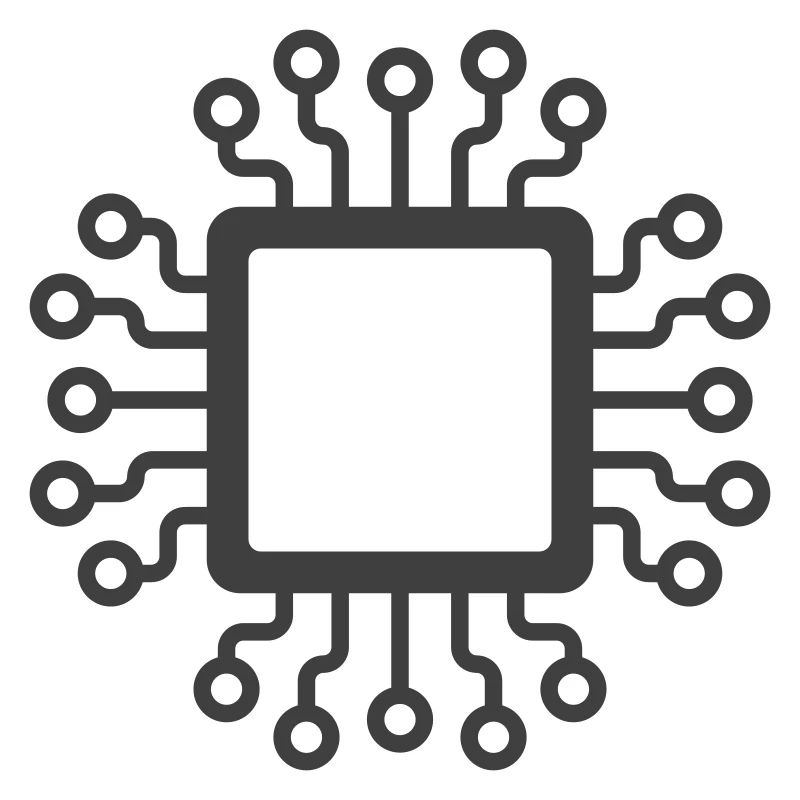 Logo de l’icône du circuit de micropuce