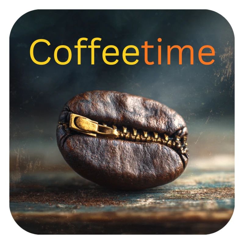 Coffeetime Grain de café avec fermeture éclair