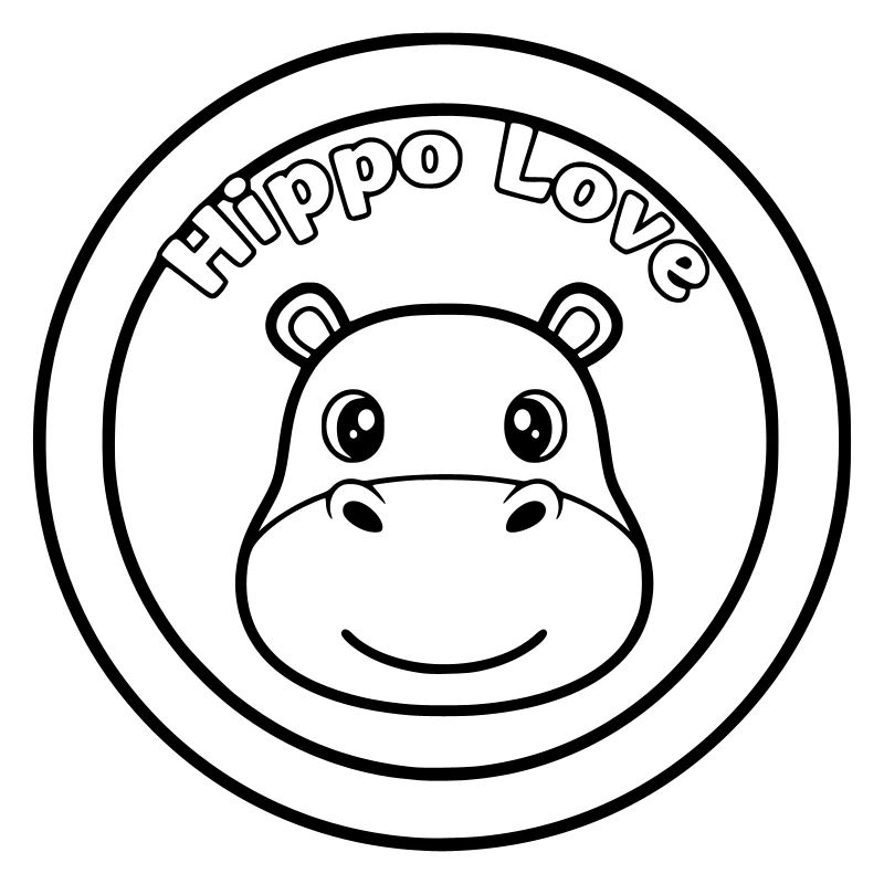 Hippo Love Nilpferd Logo
