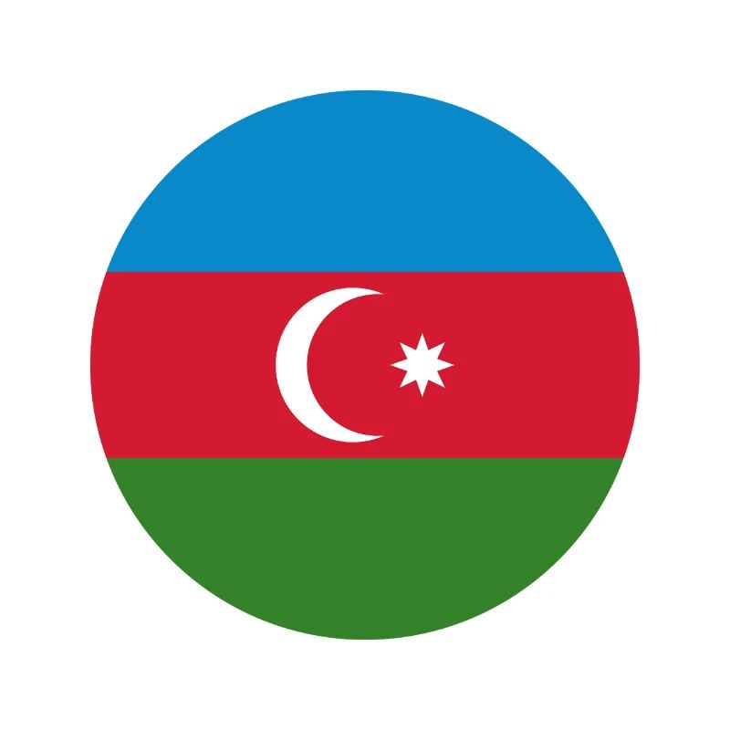 Drapeau rond de l’Azerbaïdjan
