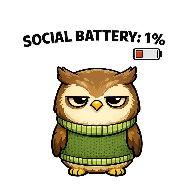 Pull hibou 1 % d’humour de batterie