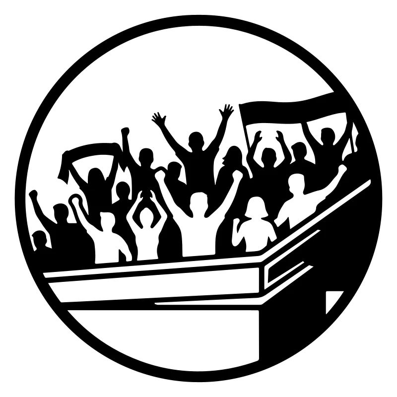 Silhouette du stade des supporters