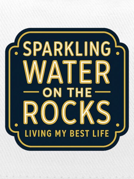 Sparkling water on rocks neon