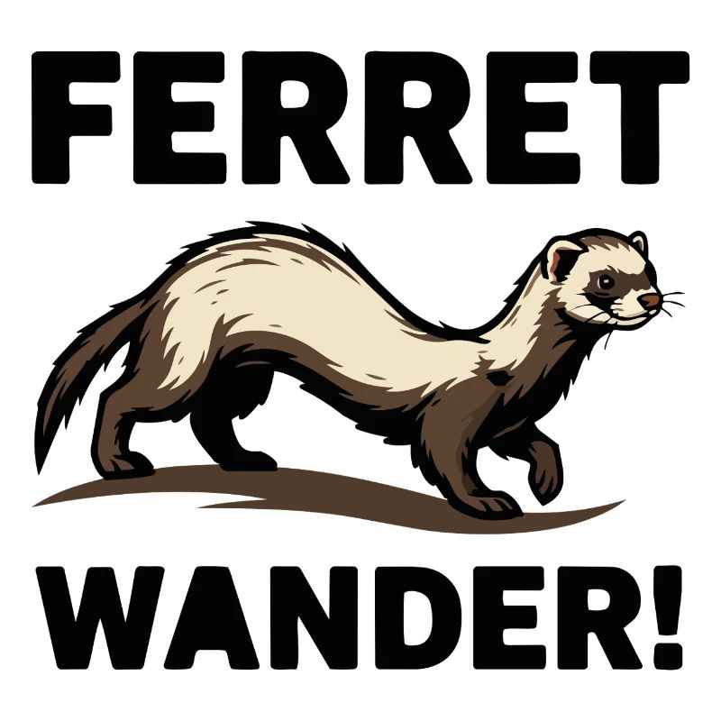 Frettchen-Wander-Frettchen-Erkundung beim Durchstöbern