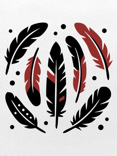 Bird Feathers Circle Logo