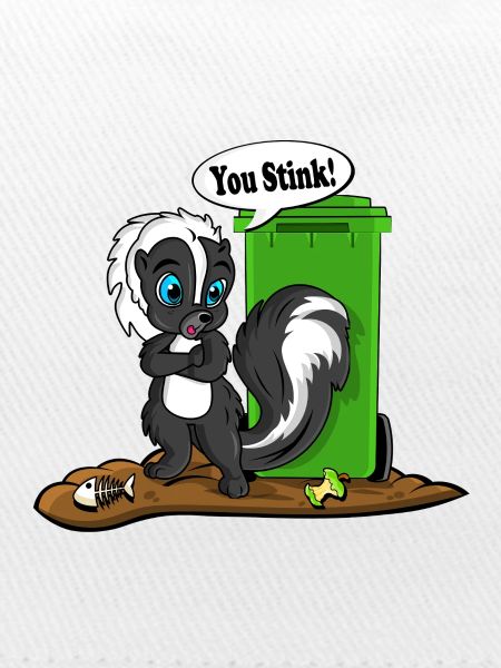Du stinkender Stinktier-Cartoon-Tee
