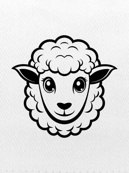 Visage de mouton mignon