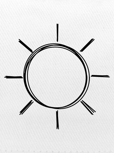 Sonne handgezeichnet