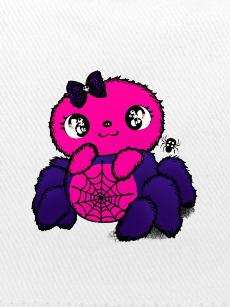 Pinker Spinnenfreundin mit Netzmuster
