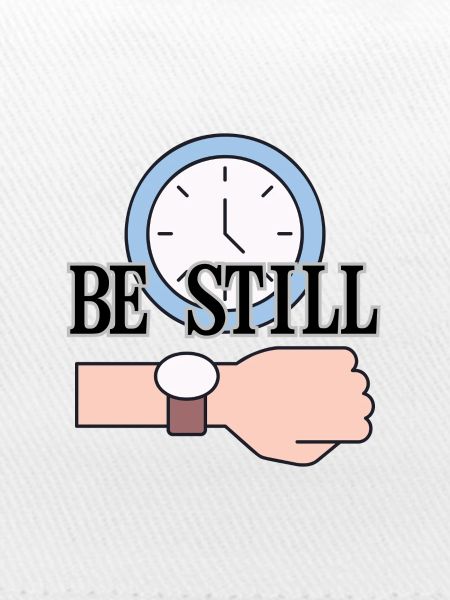 Be Still Clock Achtsamkeitszitat LensDyn