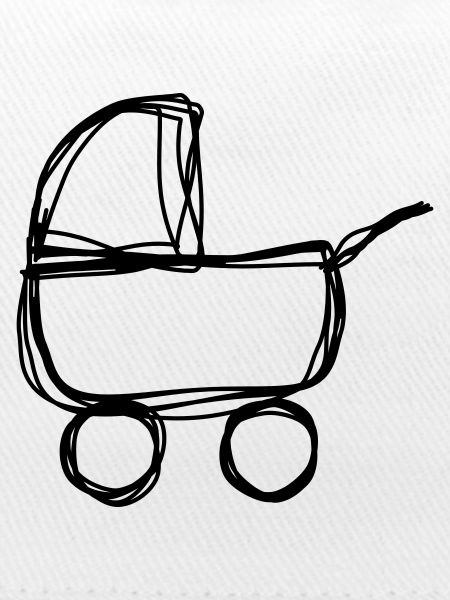 Kinderwagen handgezeichnet