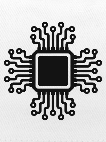 KI-Mikrochip-Schaltleitungssymbol