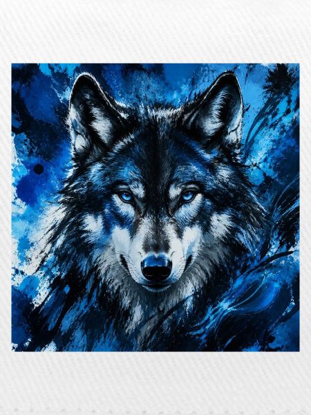 Azure Wolf Porträt-Splash
