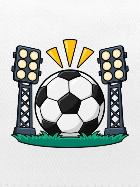 Fußball unter Stadionflutlicht