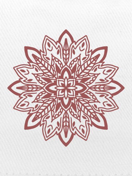 Karmesinrote Mandala-Blüte