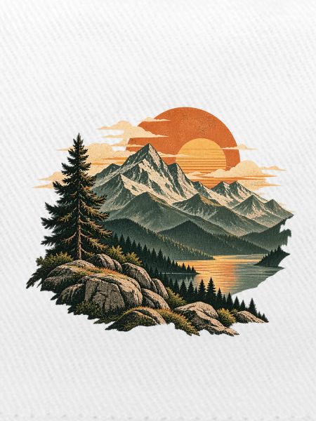 Abendrot am Bergsee