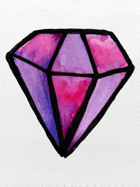 Lila Aquarell-Diamant-Edelstein