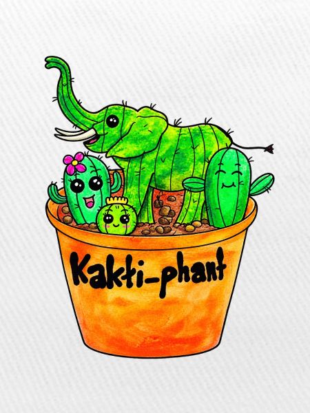 Kaktusphant im Blumentopf