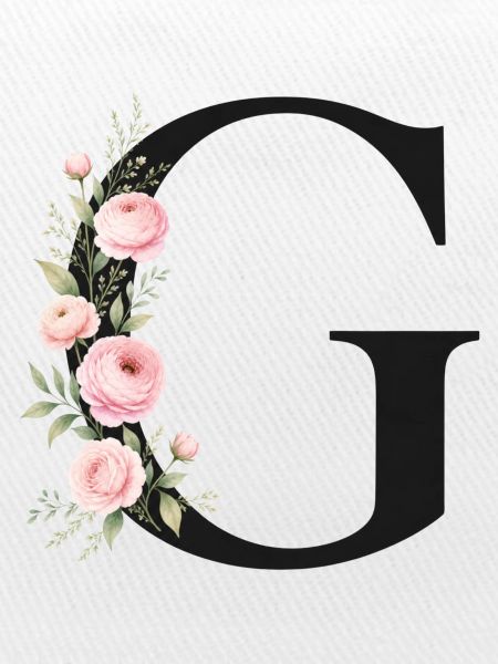 G Buchstabe Monogram Floral