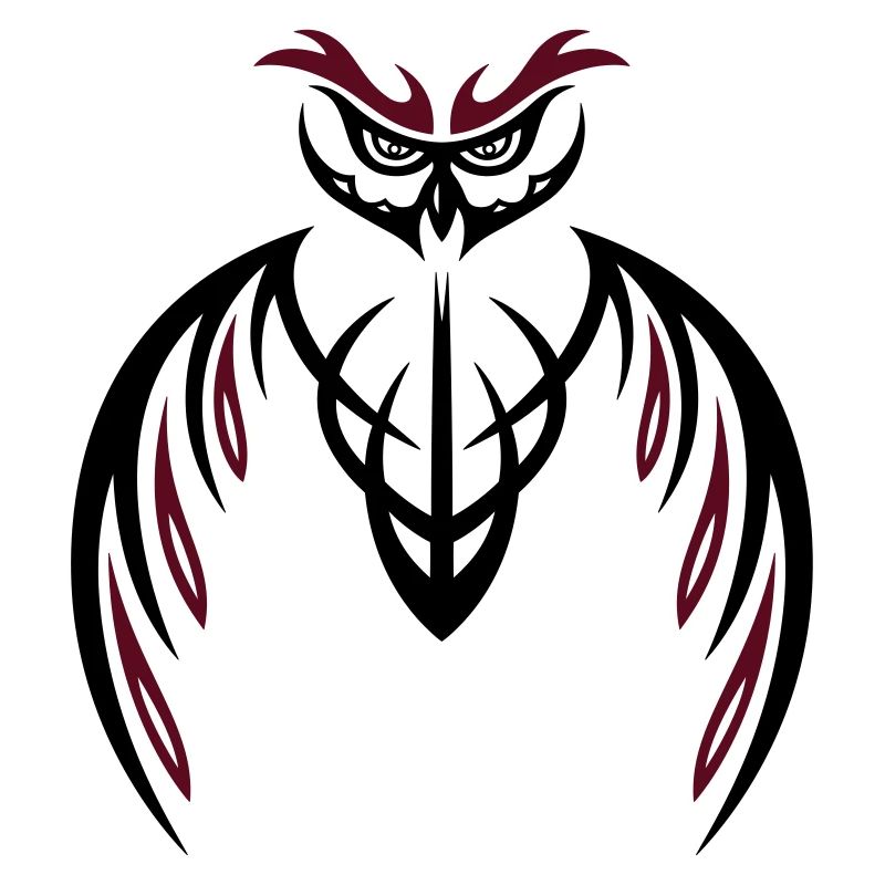 Tribal Eule, tattoo owl