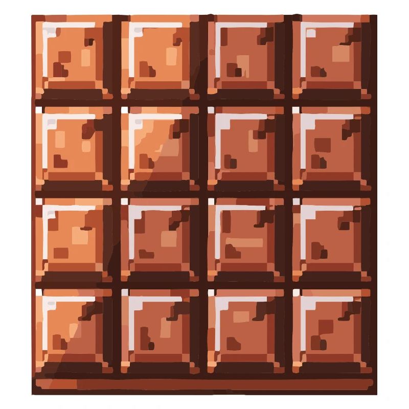 Pixel Chocolate Square Pattern