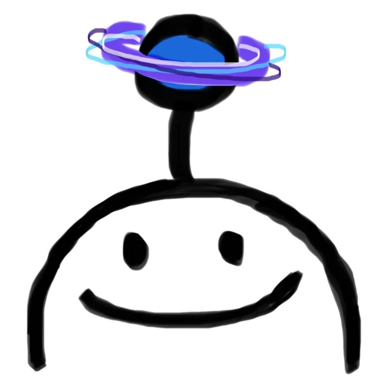 Neon Cosmos Ring around Blue Orb