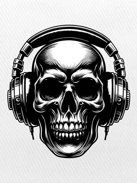 Skull mit Headset