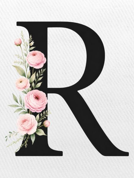 R Buchstabe Monogram Floral