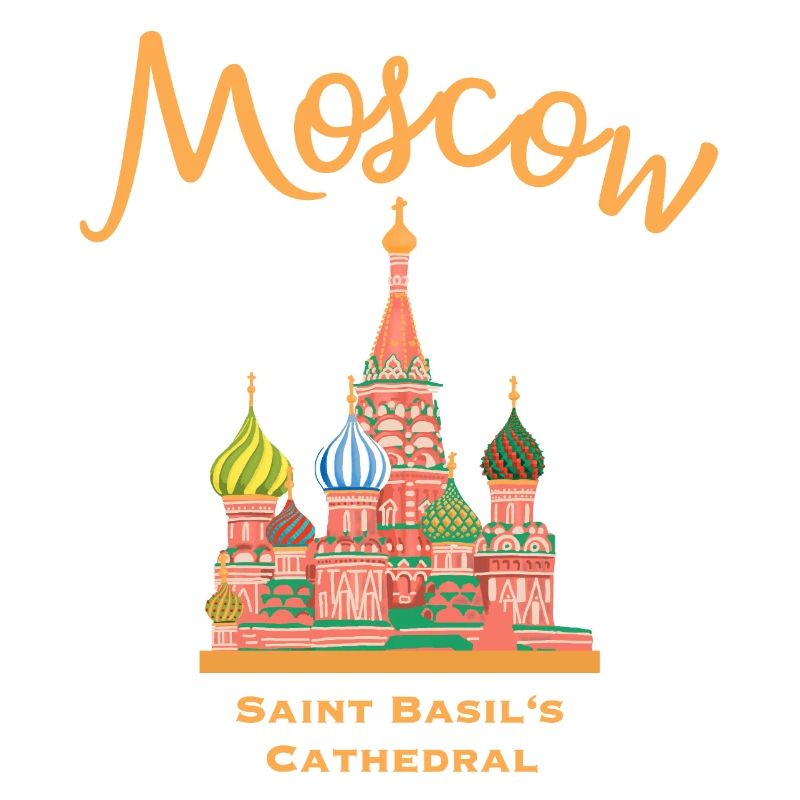 Moscou, cathédrale Saint-Basile, dessin marquant