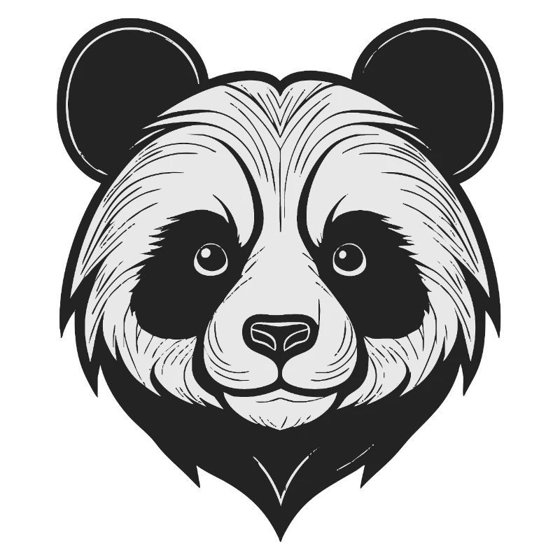 Conception de masque de panda charmant