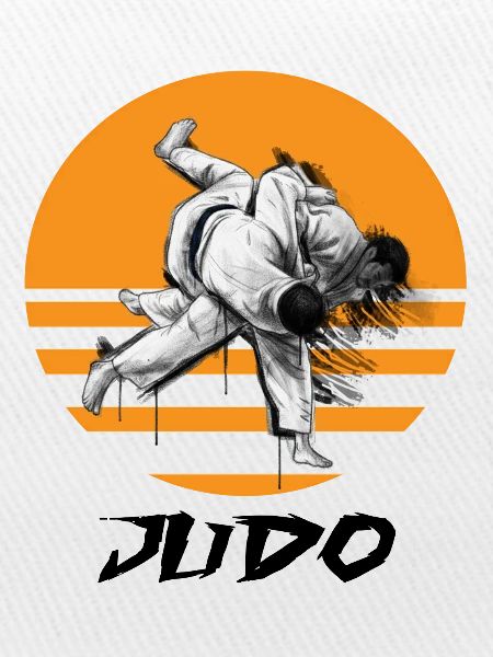 Judo-Kampfkunst Motiv mit Dynamik