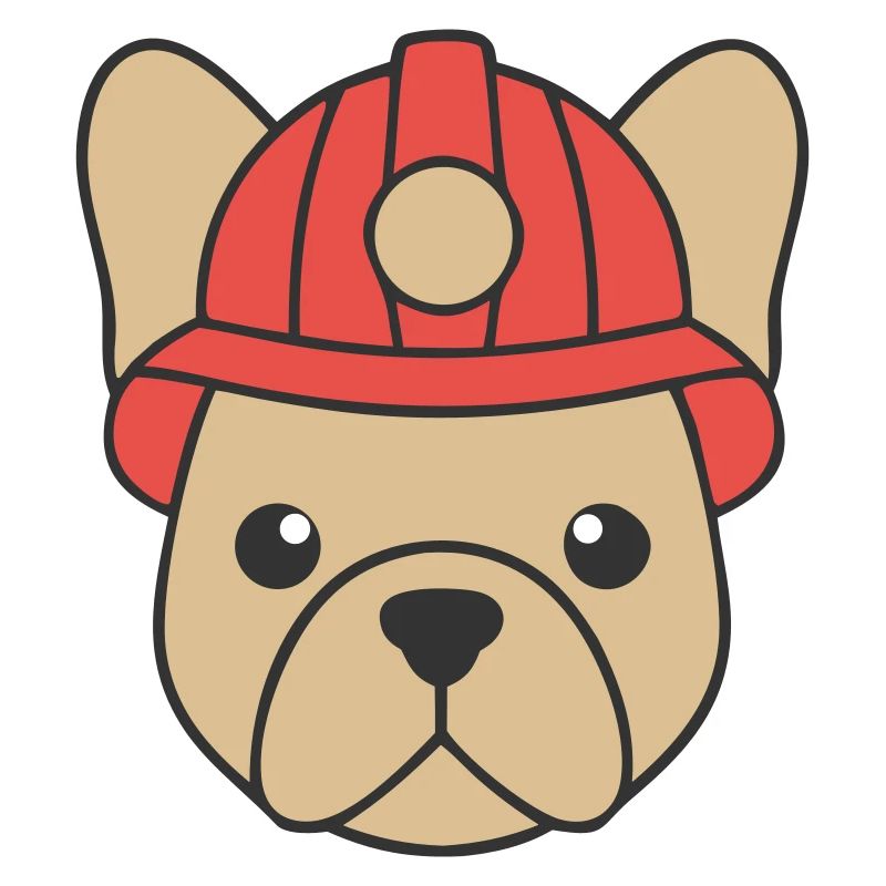 Frenchie Fire Brigade Helmet Dog