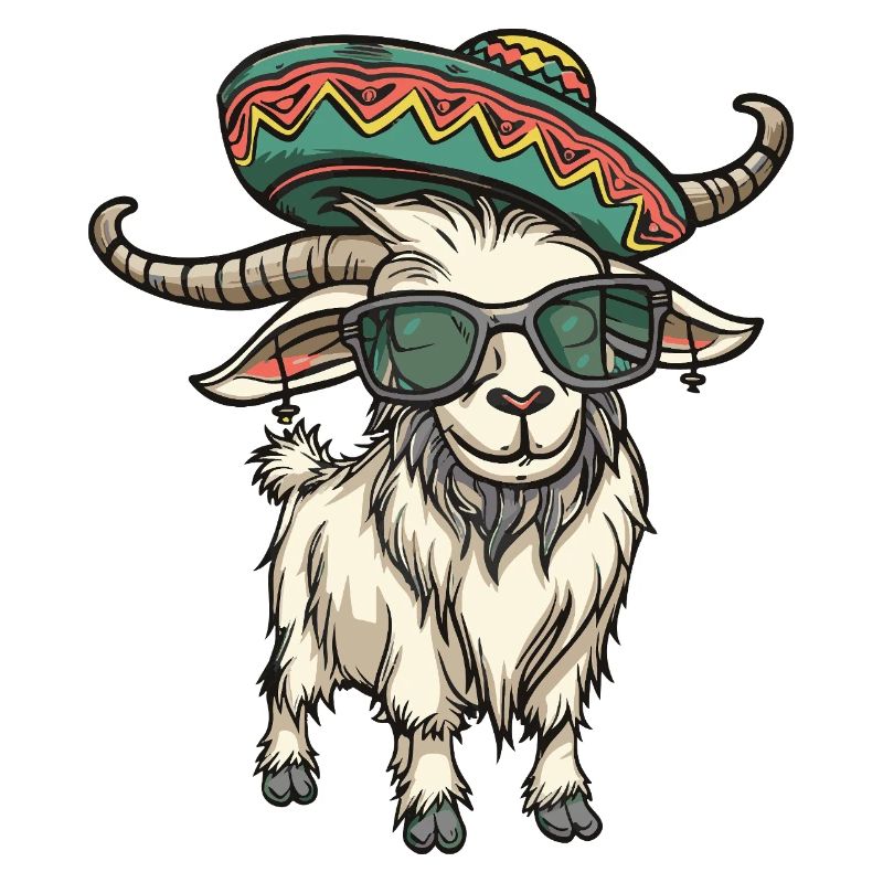 Sombrero comique comique de la chèvre de montagne