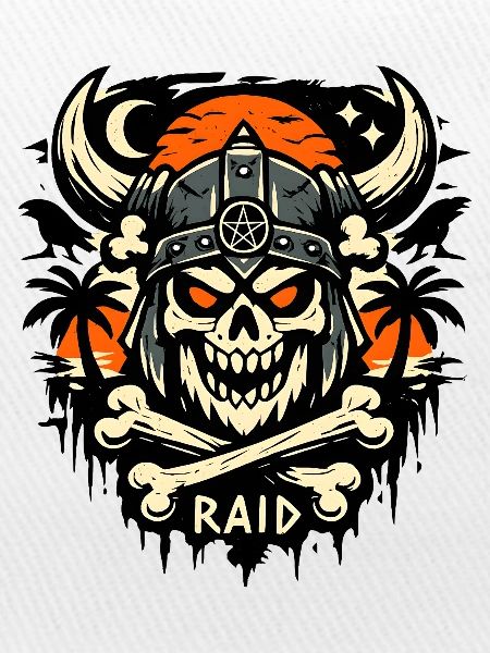 Schädel Raid Helm Symbolik