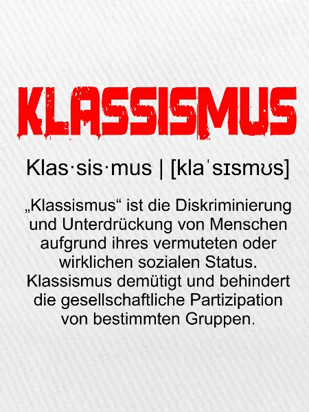 Eine Definition - Klassismus
