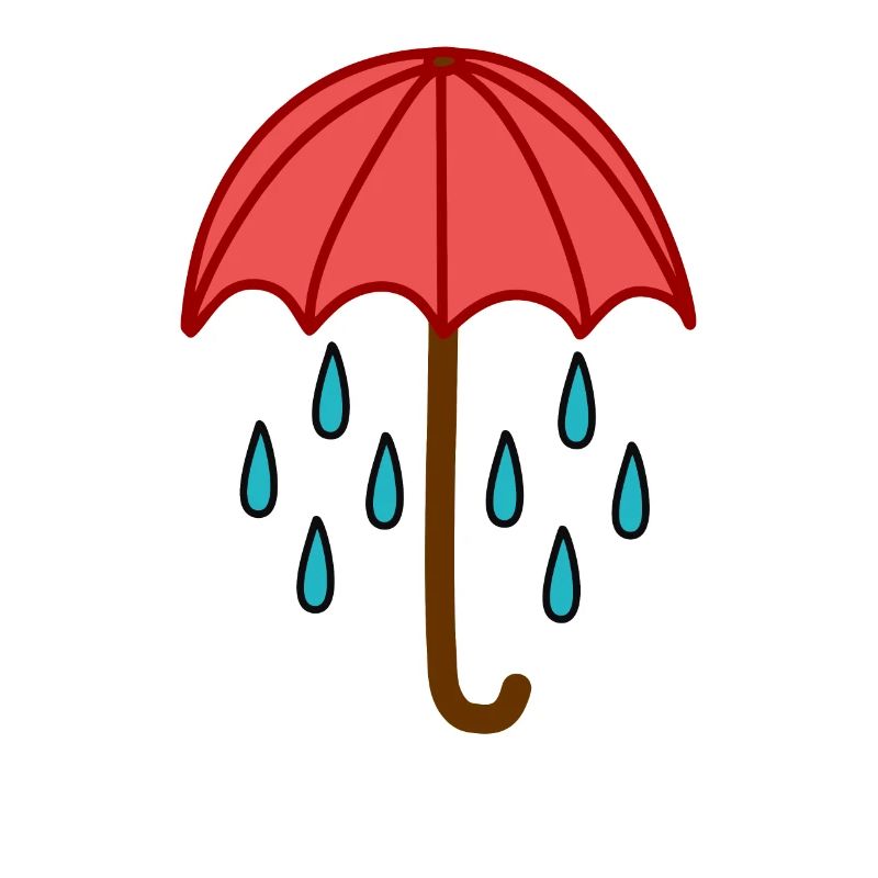 Raindrops under the umbrella