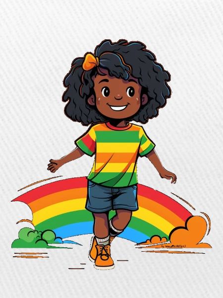Lebendige Regenbogen Kinderdesign