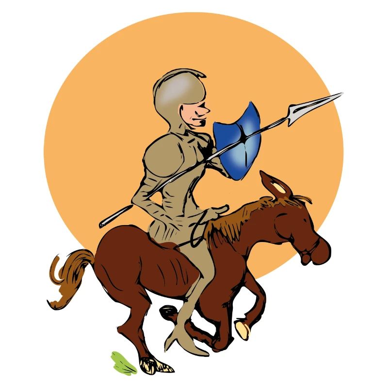 Ritter auf Pferd