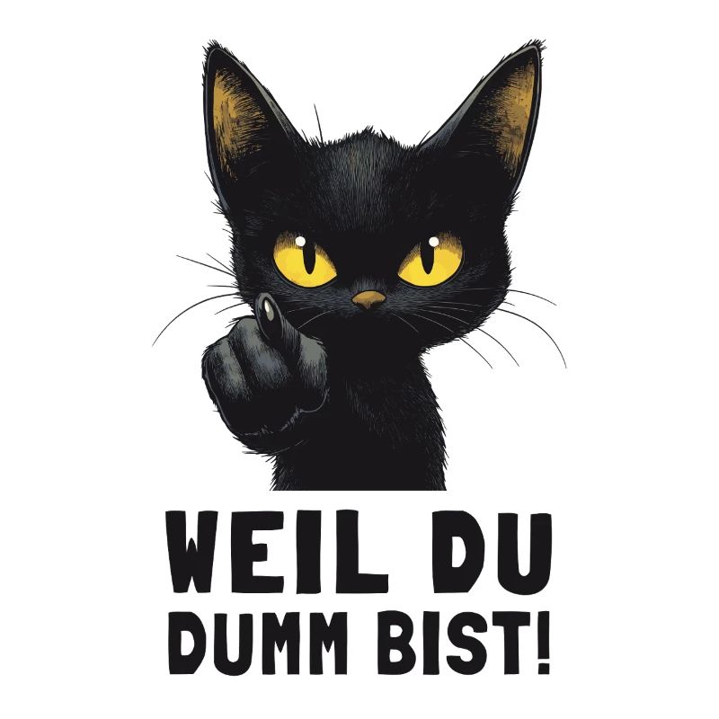Weil du dumm bist – Sarkastische Katze