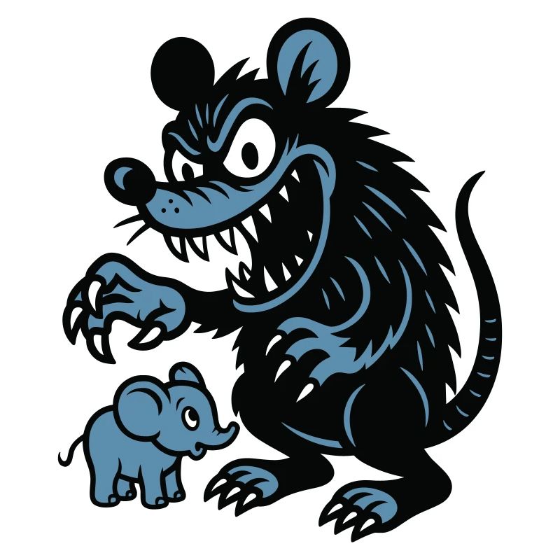 Rat géant et petit éléphant